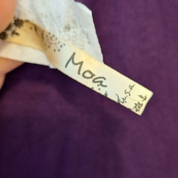 Moa Womens Plus‎ Size 4XL Pullover Babydoll Tunic Top Burgundy Stretch Short Slv - Picture 8 of 11